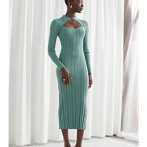 &otherstories midi ribbed dress